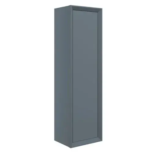 Riser 345mm Wall Hung 1 Door Tall Unit - Matt Storm Blue