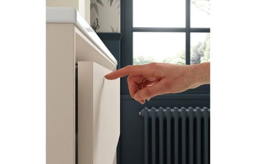Riser 615mm 2 Drawer Wall Hung Basin Unit Matt Storm Blue