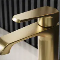 Rivermist Brushed Brass Bathroom Tap Pack | Coordinated Basin & Bath Filler Set