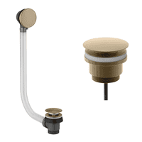 Rivermist Brushed Brass Bathroom Tap Pack | Coordinated Basin & Bath Filler Set