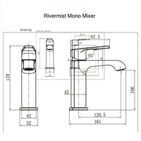 Rivermist Mono Basin Mixer | Choice of 5 Finishes | Bathcenter