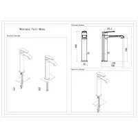 Rivermist Tall Mono Basin Mixer Tap, Various Colours