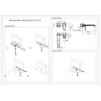 Rivermist Wall Mounted Bath Mixer Tap, Various Colours