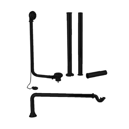 Roll Top Bath Waste Pack - Matt Black