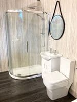 Roma Square Dual Head Thermostatic Shower Set | Chrome Fixed Drench & Handset