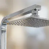 Roma Square Dual Head Thermostatic Shower Set | Chrome Fixed Drench & Handset