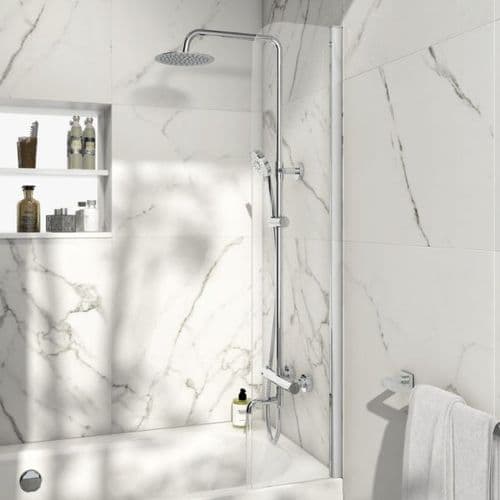 S6 Fixed Radius Bath Screen - 300mm