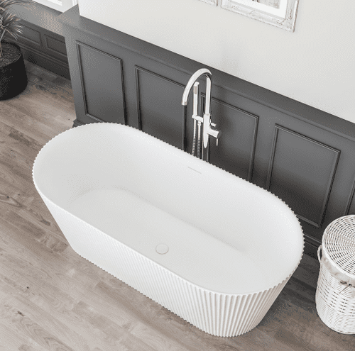 Sandford Freestanding bath 1650x740x580mm inc waste White