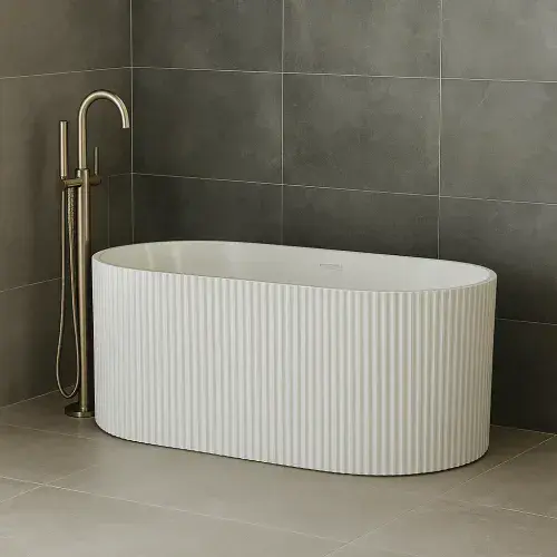 Sandhamn Fluted Oval Freestanding Bath 1700mm