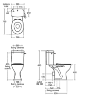 Sandringham 21 Comfort Height Toilet with Spatula Lever & Seat
