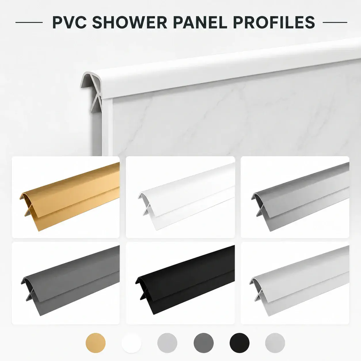 Eastbrook SatinPanel 10mm Pvc Wall Panel Profiles - Luxury Finishing Trims - End Cap