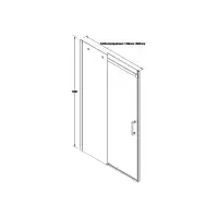 Saturn 1400mm Sliding Shower Door Shower Enclosure | 8mm Glass | Lifetime Guarantee