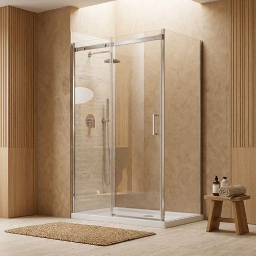 Saturn 1400mm Sliding Shower Door Shower Enclosure | 8mm Glass | Lifetime Guarantee