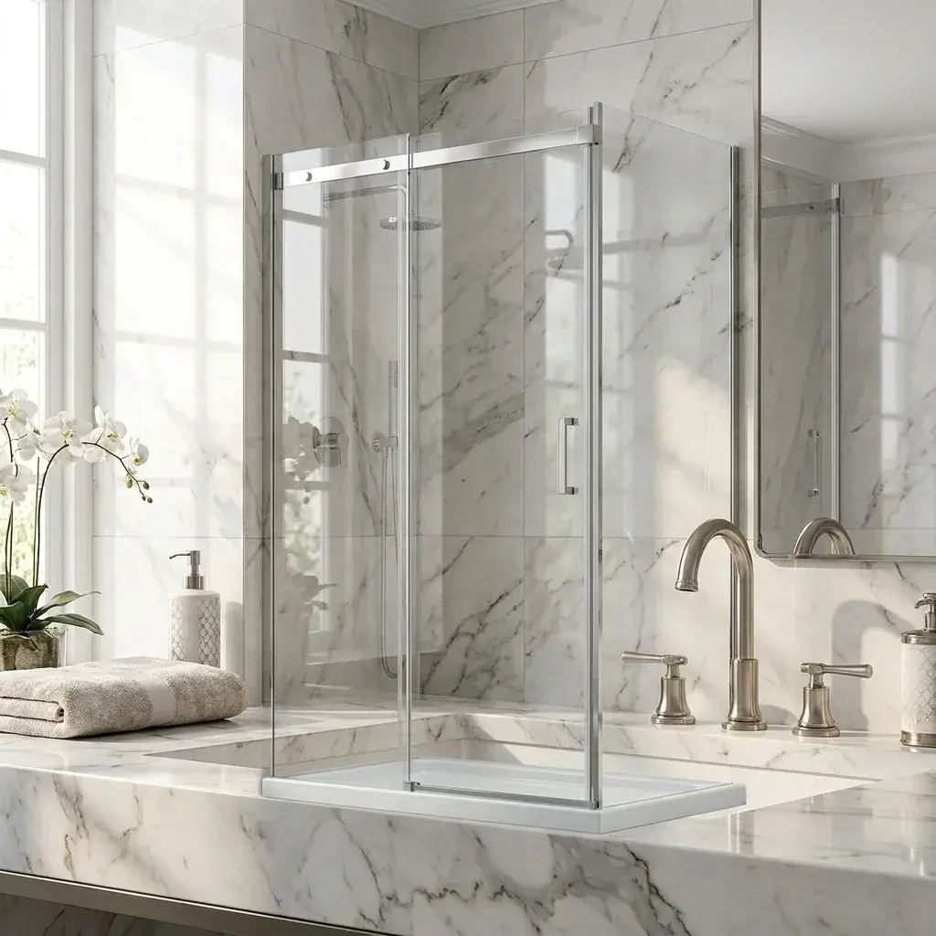 Saturn 8+ 1500mm Sliding Door with Optional Side Panel