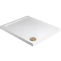 Saturn Brushed Brass 1200mm Sliding Shower Door, Frameless design with Optional Side Panel