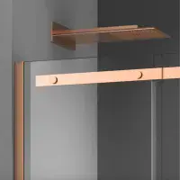 Saturn Brushed Bronze 1400mm Sliding Shower Door 8mm Shower Enclosure