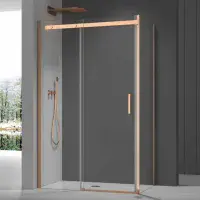 Saturn Brushed Bronze 1400mm Sliding Shower Door 8mm Shower Enclosure