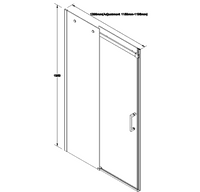 Saturn Brushed Bronze 1400mm Sliding Shower Door 8mm Shower Enclosure