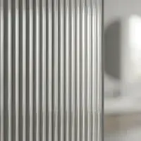 Saturn Fluted Chrome 800mm Walk in Shower Screen