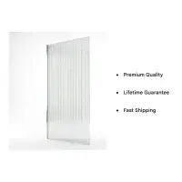 Saturn Fluted Chrome 800mm Walk in Shower Screen