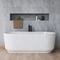 Savannah 1680 x 800mm Freestanding Double-Ended Bath - White