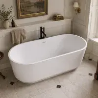 Savannah 1680 x 800mm Freestanding Double-Ended Bath - White