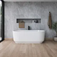 Savannah 1680 x 800mm Freestanding Double-Ended Bath - White