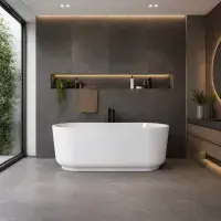 Savannah 1680 x 800mm Freestanding Double-Ended Bath - White
