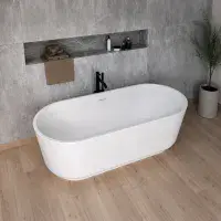 Savannah 1680 x 800mm Freestanding Double-Ended Bath - White