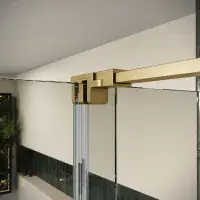 Serenova 1000mm Sliding Shower Door in Brushed Brass