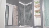 Serenova 1000mm Sliding Shower Door in Brushed Brass