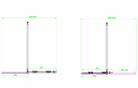 Serenova 1000mm Sliding Shower Door in Brushed Brass