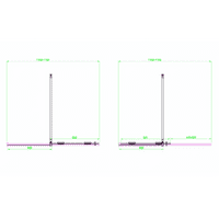 Serenova 1200mm Sliding Shower Door in Brushed Brass