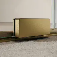 Serenova 1600mm Sliding Shower Door in Brushed Brass