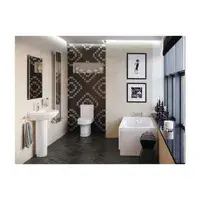 Serpens Bathroom Pack with 1650x700mm Bath, Toilet, Basin, Black Dual Shower and Taps