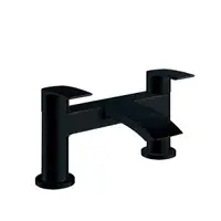 Serpens Bathroom Pack with 1650x700mm Bath, Toilet, Basin, Black Dual Shower and Taps