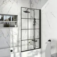 Serpens Bathroom Pack with 1650x700mm Bath, Toilet, Basin, Black Dual Shower and Taps