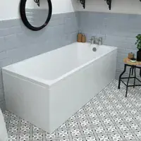 Serpens Bathroom Pack with 1650x700mm Bath, Toilet, Basin, Black Dual Shower and Taps