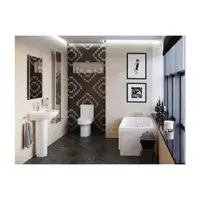 Serpens Matt Black Full Bathroom Pack with Bath Screen, Taps and Dual Shower