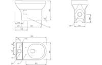 Serpens Rimless Close Coupled Comfort Height Toilet Inc Soft Close Seat