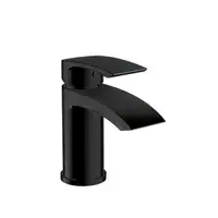 Serpens Vanity Unit Bathroom Pack with 1700x700mm Bath, Matt Black Screen and Dual Shower (1)