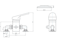 Shower Bundle with Concealed Manual Valve, Outlet Elbow, Holder, Hose, Shower Handset - Chrome