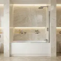 Bathcenter 1400x780mm Bath Screen | 6mm Glass | Round or Square