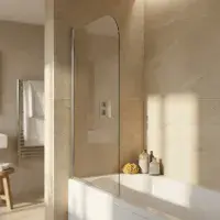 Bathcenter 1400x780mm Bath Screen | 6mm Glass | Round or Square