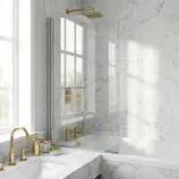 Bathcenter 1400x780mm Bath Screen | 6mm Glass | Round or Square