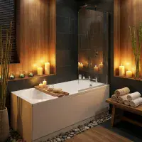 Bathcenter 1400x780mm Bath Screen | 6mm Glass | Round or Square