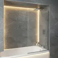Bathcenter 1400x780mm Bath Screen | 6mm Glass | Round or Square