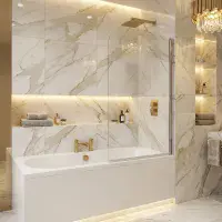 Bathcenter 1400x780mm Bath Screen | 6mm Glass | Round or Square