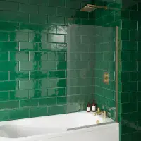 Bathcenter 1400x780mm Bath Screen | 6mm Glass | Round or Square