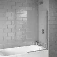 Bathcenter 1400x780mm Bath Screen | 6mm Glass | Round or Square